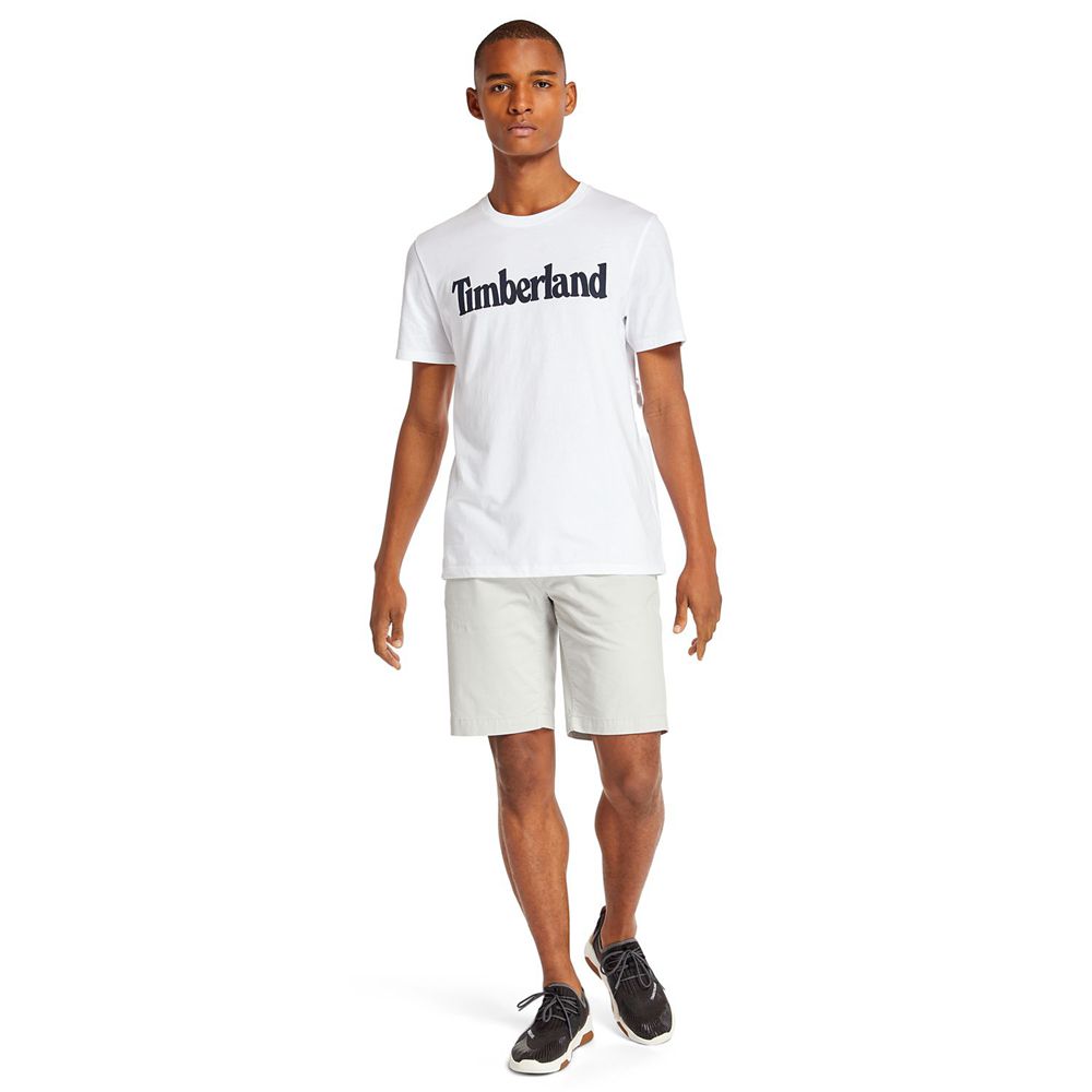 Shorts Timberland Barbati Albi - Squam Lake Straight Fit Stretch Chino - Romania - LHOMCF805